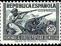 Spain - 1938 - Ejercito - 25 CTS - Verde Oscuro - España, Ejercito Popular - Edifil 794 - Homenaje al Ejercito Popular Las Milicias - 0